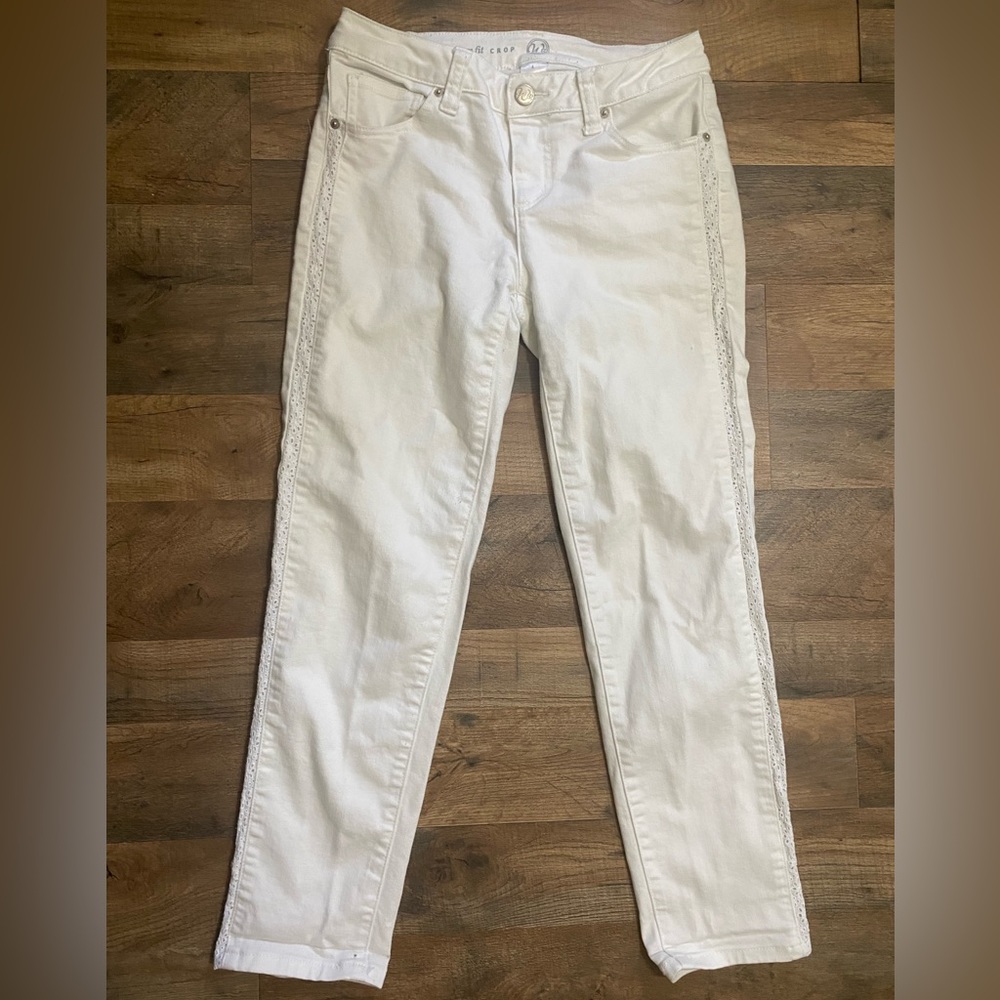 White Denim Crop Pants